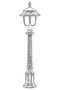 Opviq Lámpara de Suelo Exterior Marrón BSU-68180-BKR